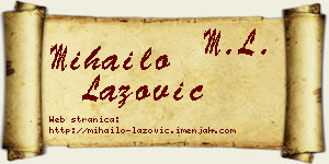 Mihailo Lazović vizit kartica